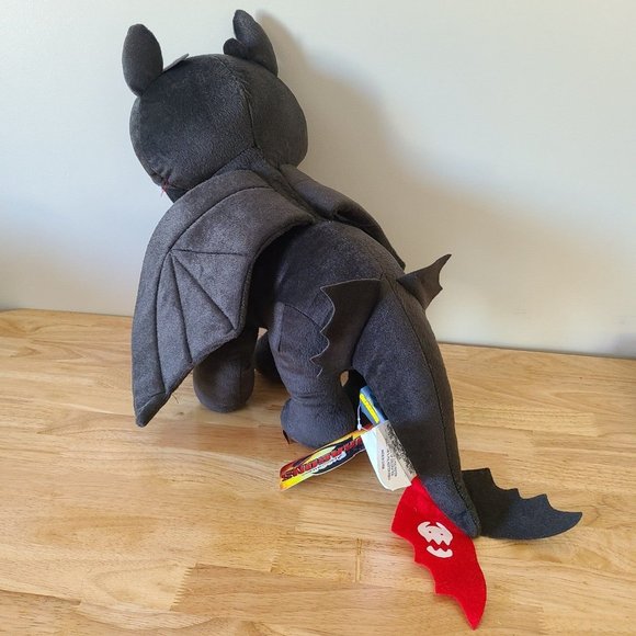 How to Train Your Dragon Black Toothless Plush Stuffed Animal Pillow - Picture 4 of 8